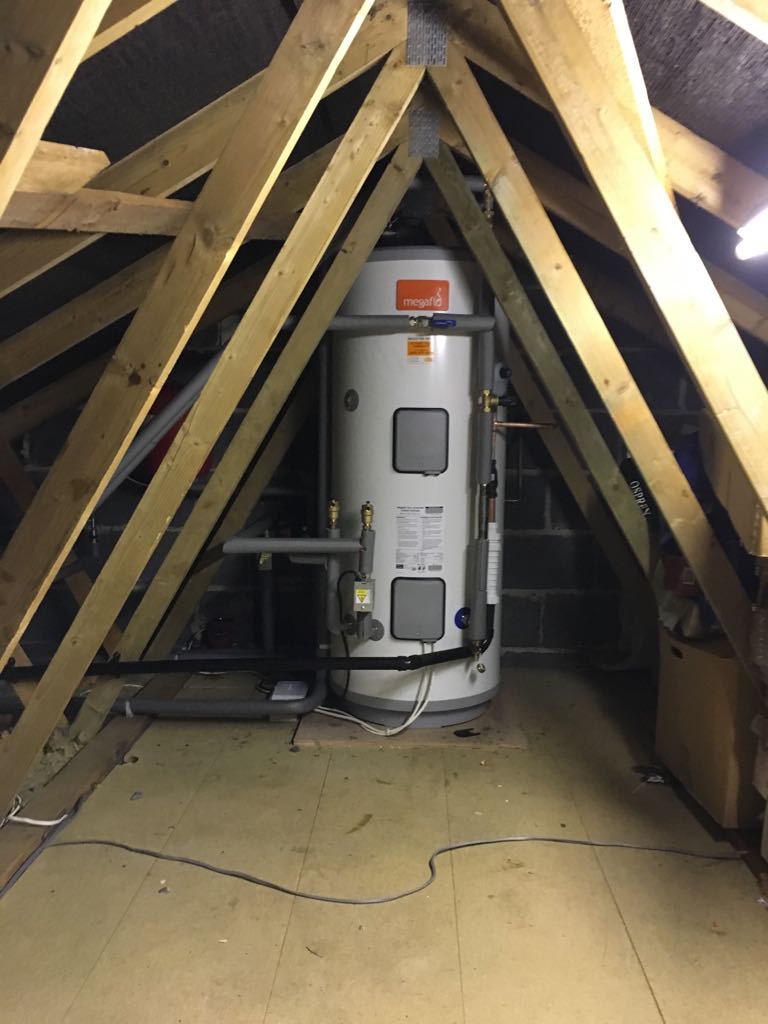 ADBPlumbing's tweet photo. Today's job: #Megaflo conversion sited up into loft space. Freed up airing cupboard and 3bar mains pressure to all bathrooms! #plumbing https://t.co/VWhc0o27MD
