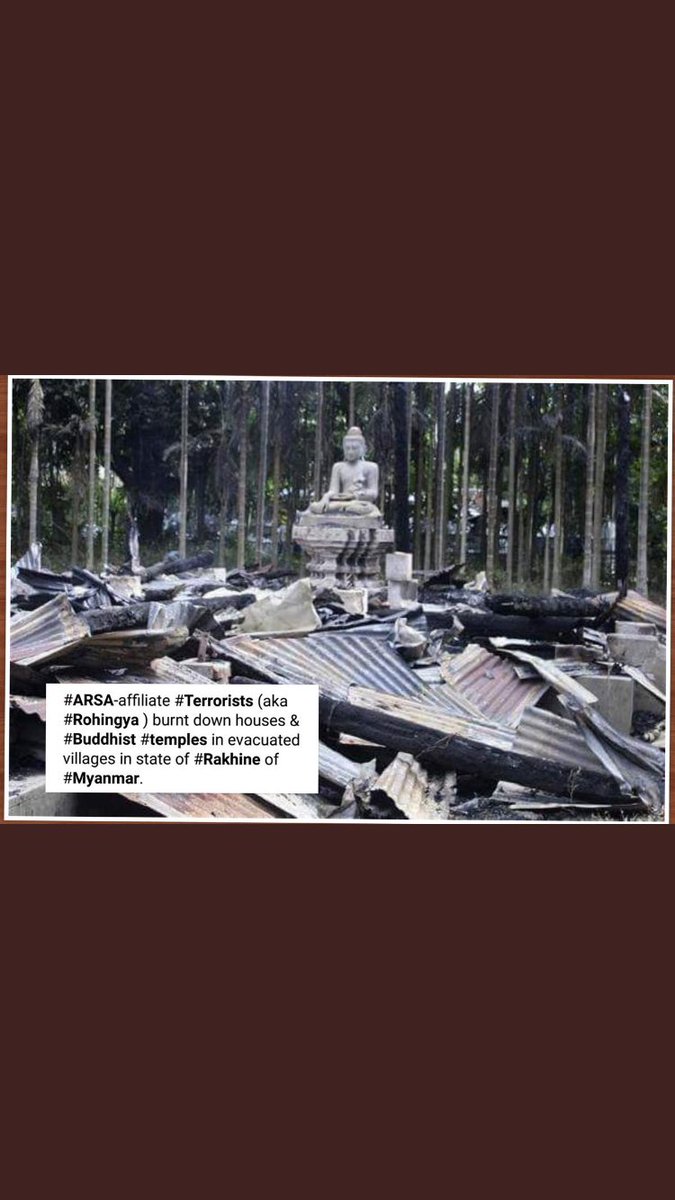 #BengaliTerrorists #destroyed Buddha images and Monasterys #Maungtaw #Myanmar.
