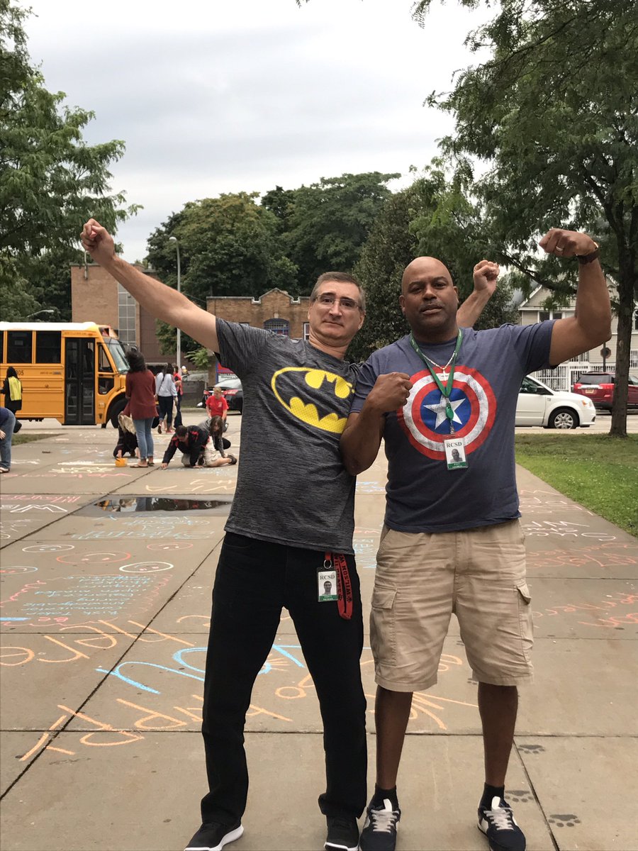 WFA_IB's tweet photo. @RCSDNYS Teachers at Wilson Foundation  writing welcoming messages for students to read on the first day of school. https://t.co/pM2Bo7IY6W