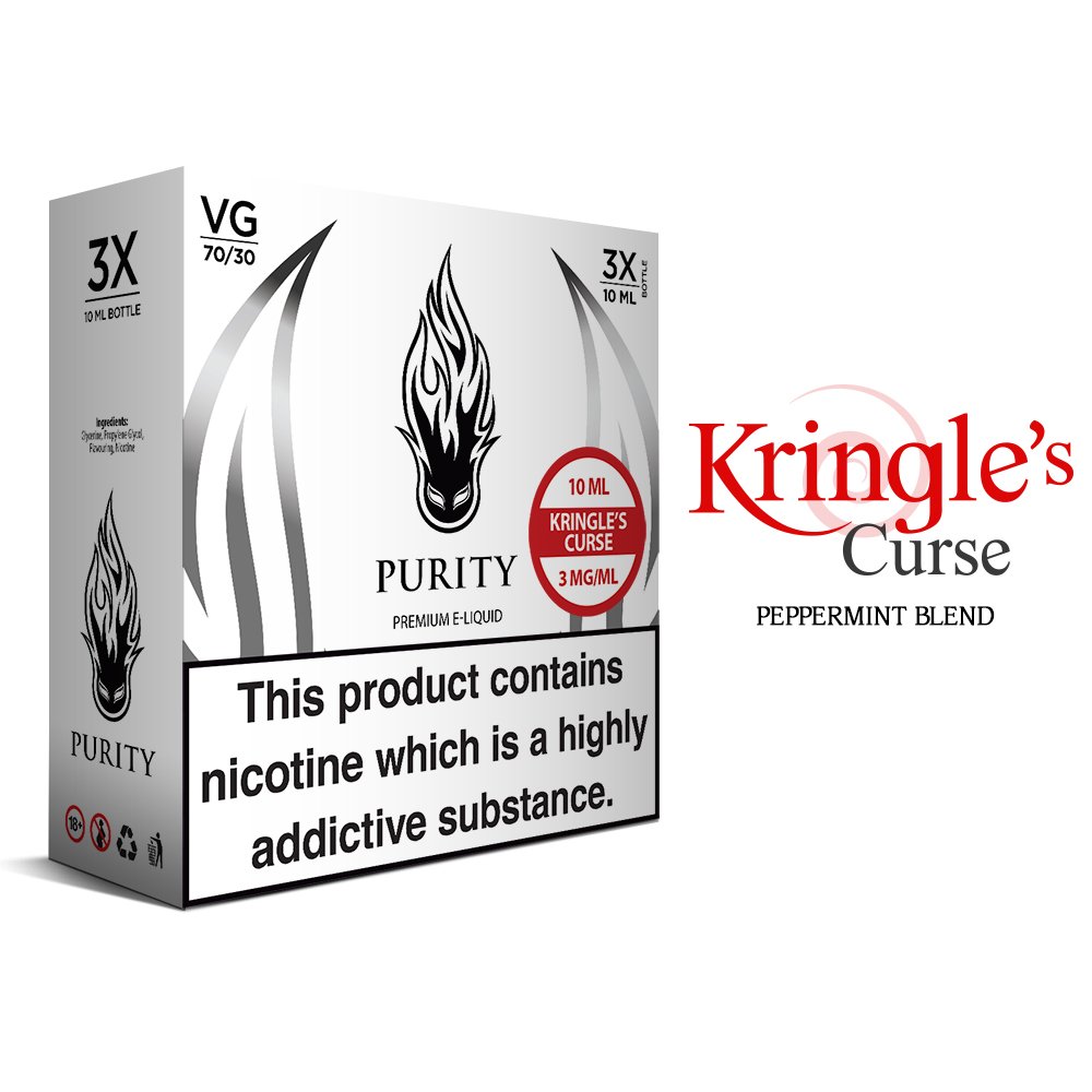 Grab yourself a pack of Kringles Curse, available NOW at <a href="/ecigjuiced/">Mark Hodgson- Bored of sheep based conspiracies 😴</a> ow.ly/ZF3T30eWNYj #Purityfam #vape #eliquid #vapelife #winning
