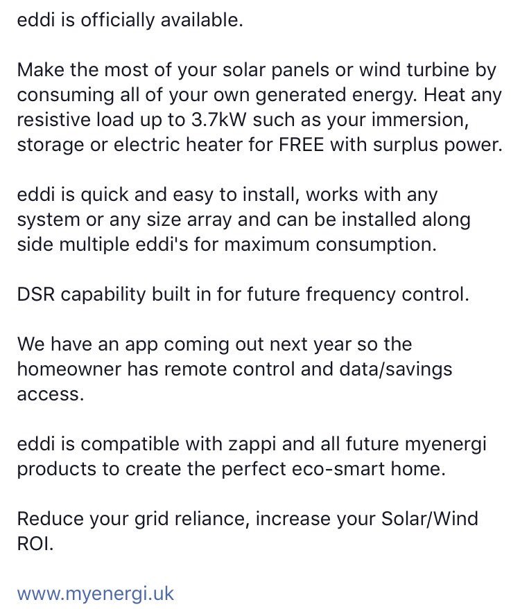 myenergiuk's tweet photo. #waterheating #surpluspower #windturbine #pvpanels #storageheating #electricheating #eddi #savings #domestic #commercial https://t.co/vS3MrwDEiy