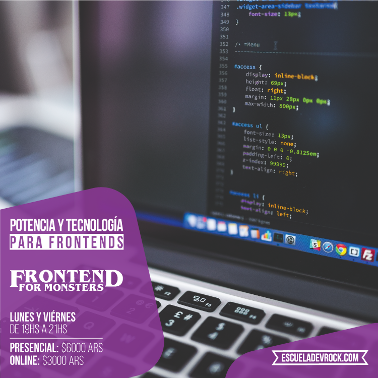 EscuelaDevRock's tweet photo. Con #FrontendForMonster serás un especialista en soluciones web #HTML5, #CSS3 #JavaScript #ResponsiveDesign https://t.co/I1xHl97GeH