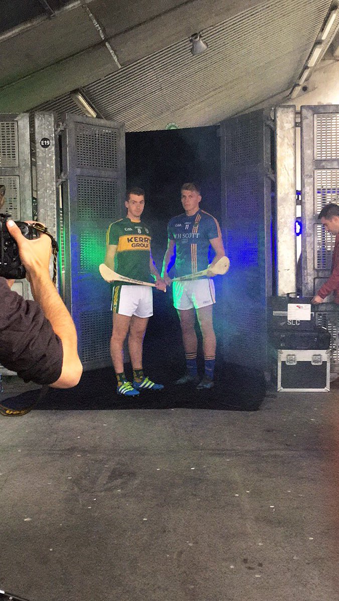 BGEGAA's tweet photo. Barry O'Sullivan is here representing @Kerry_Official and Padraig Doyle is here from @WicklowGAA! #BFinal #HurlingToTheCore https://t.co/YU9hMUFnts