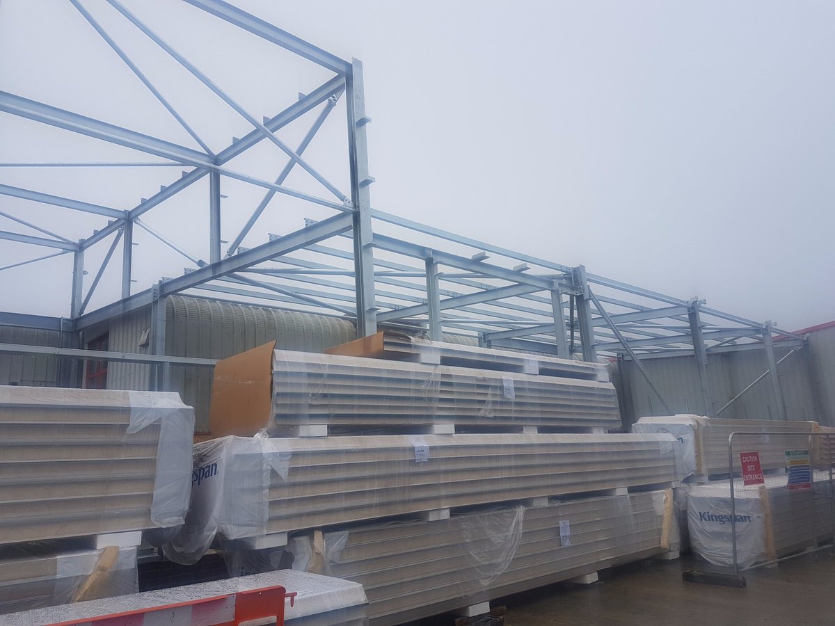 PhoenixCladding's tweet image. New factory extension well underway @Countys @ProjectLink_WsM time to start roofing and cladding next week with @KingspanIP_UK panels.