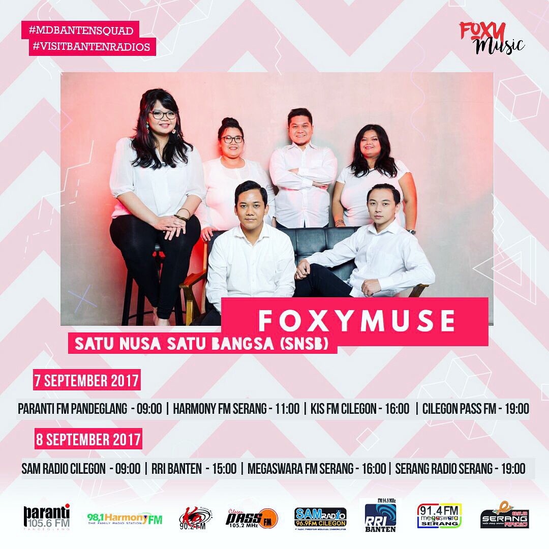 Hey Foxies! Kita mau tour radio Banten dan sekitar. Dengerin yaaaaa! pantengin jam dan frekuensi di Jadwal.
.
Sampai ketemu 🇮🇩🇮🇩🇮🇩