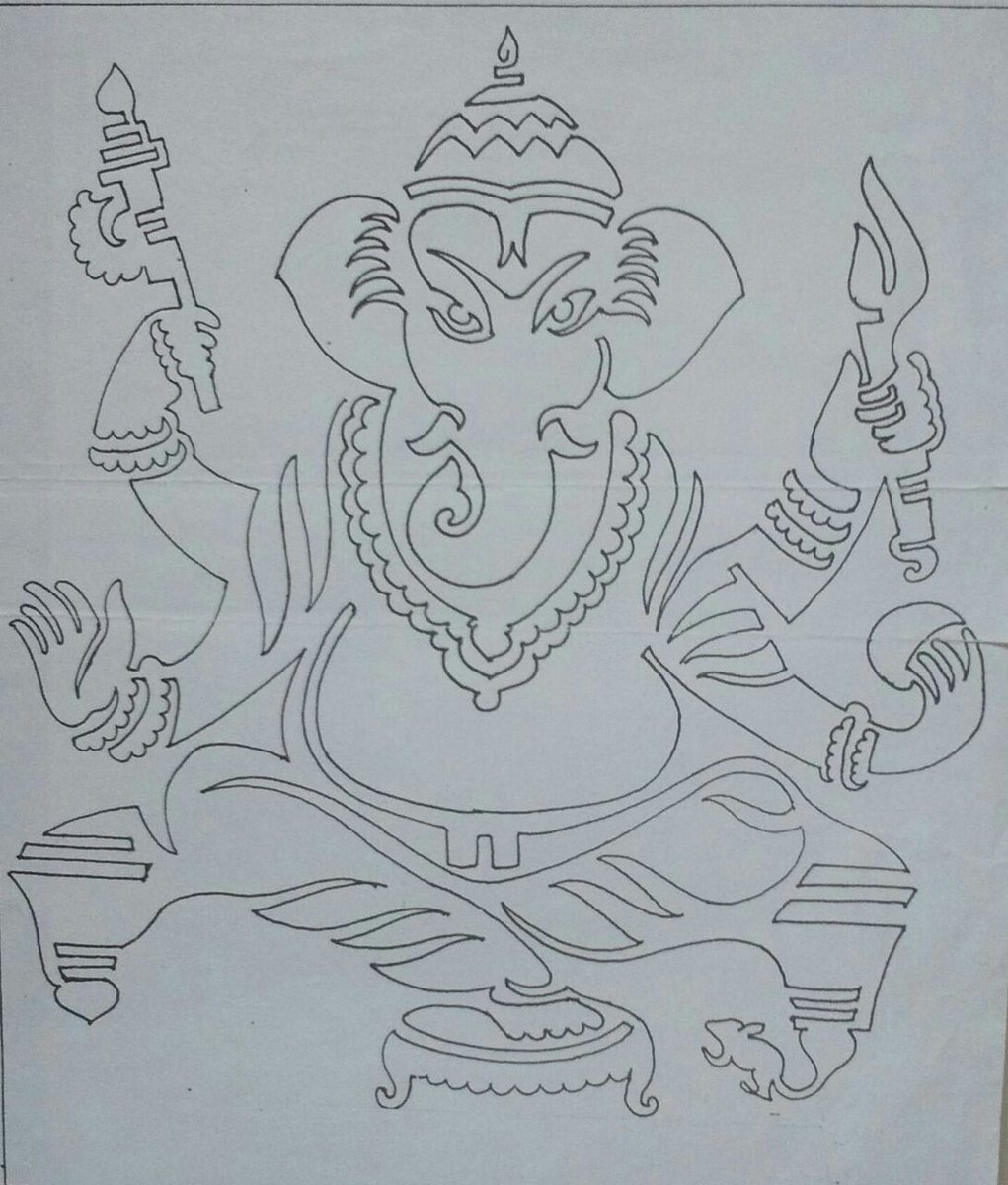 How To Draw Lord Ganesha| Vinayagar Drawing And Shading For Beginners| Easy  Ganesha drawing | Art - YouTube