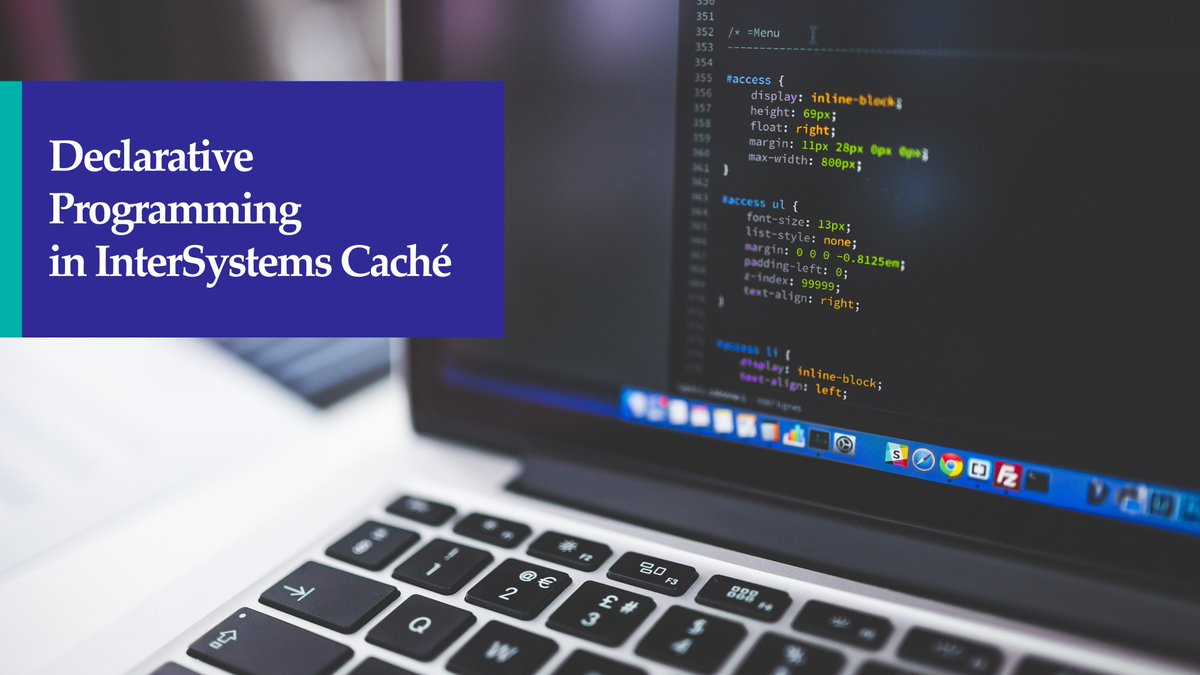 InterSystemsDev's tweet image. DeclarativeCOS — Declarative Programming in InterSystems Caché #DeclarativeProgramming #ObjectScript
community.intersystems.com/post/declarati…