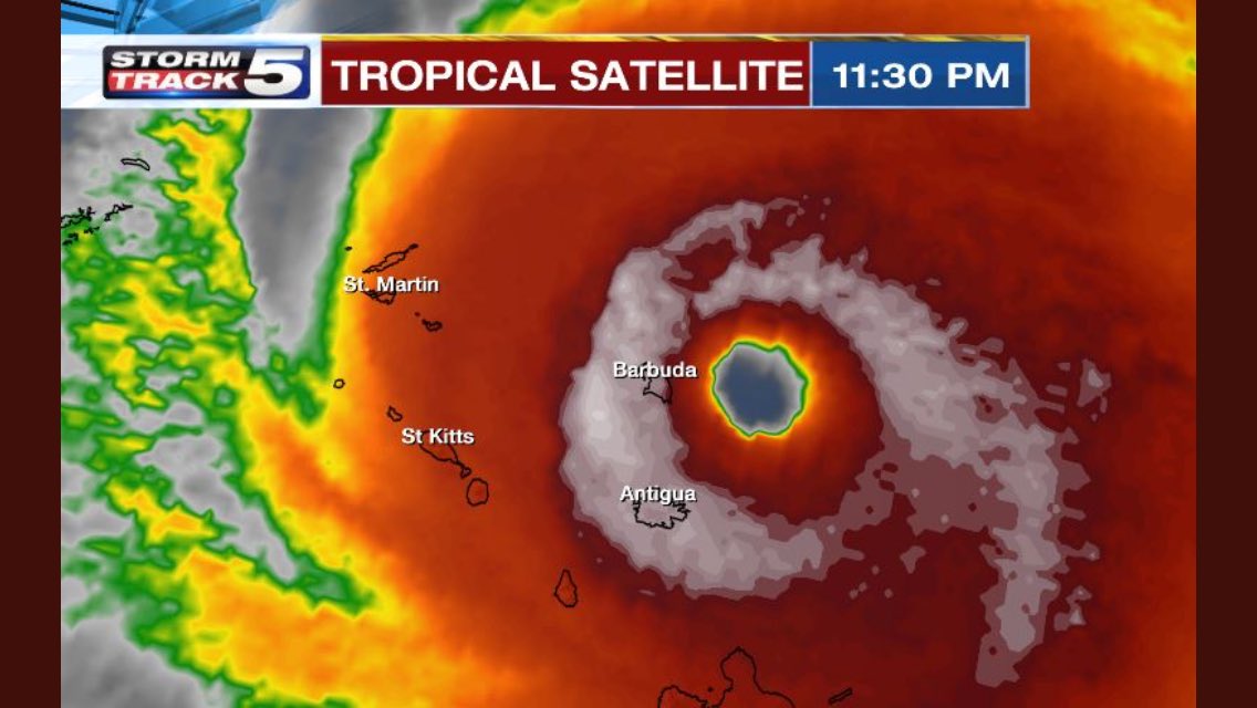 GuillaumeLong's tweet photo. Temporada de huracanes demuestra una vez más que #calentamientoglobal cambiará radicalmente mundo que conocemos. Solidaridad con #Barbuda https://t.co/C7drSIxULA