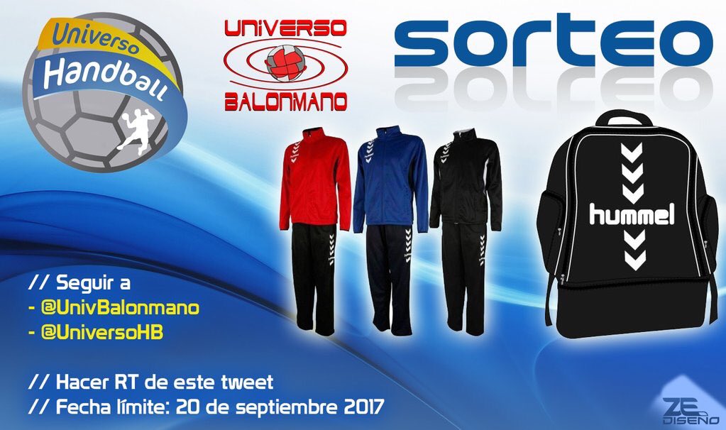 SORTEO 📥 | ¿Quieres ganar un chandal y una mochila de hummel?
¡Sigue los pasos! 🎁🔥
1-Seguir a <a href="/UnivBalonmano/">Universo Balonmano</a> y <a href="/UniversoHB/">Universo Handball</a>
2-RT a este tweet