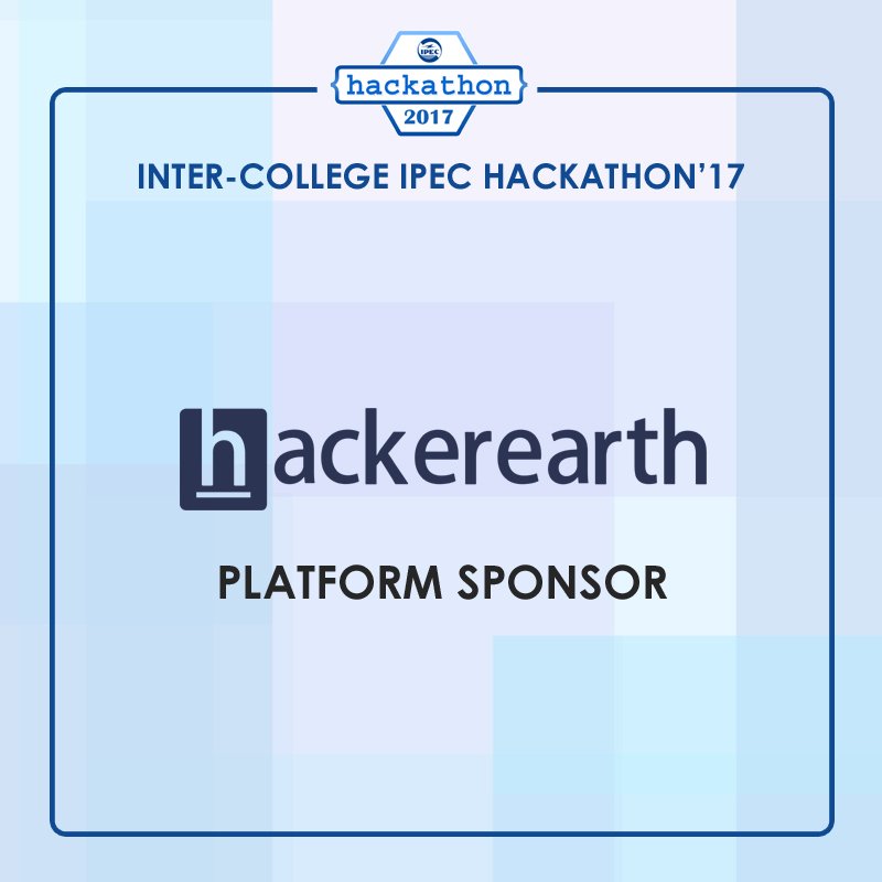 ipectechathlon's tweet photo. (2/2)
Sponsers for the Inter-college IPEC Hackathon 2017.

#ipechackathon17 https://t.co/Arna2ZB42p