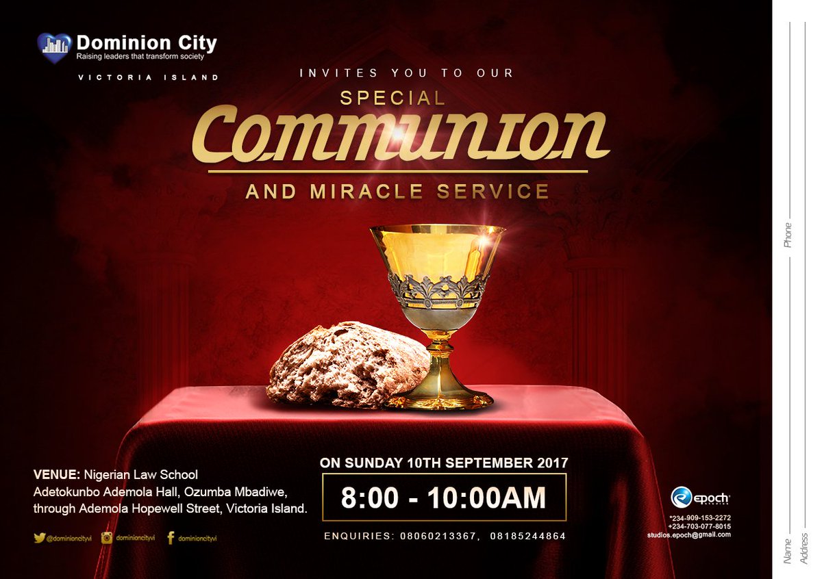 Dominioncityvi's tweet photo. Join us at the #CommunionTable this Sunday 8:00 am and receive partake in the things Jesus Christ died for.Bring someone. https://t.co/r94Efa0orZ
