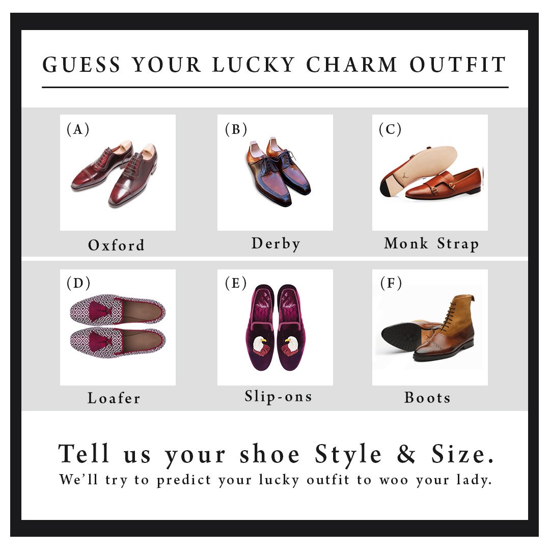 ShuBrille's tweet photo. Comment ur chosen shoe #style and #shoe size like A9 for category (A)oxford &amp; size 9. We'll tell ur lucky outfit that suits ur #personality https://t.co/8YzsfliYMe