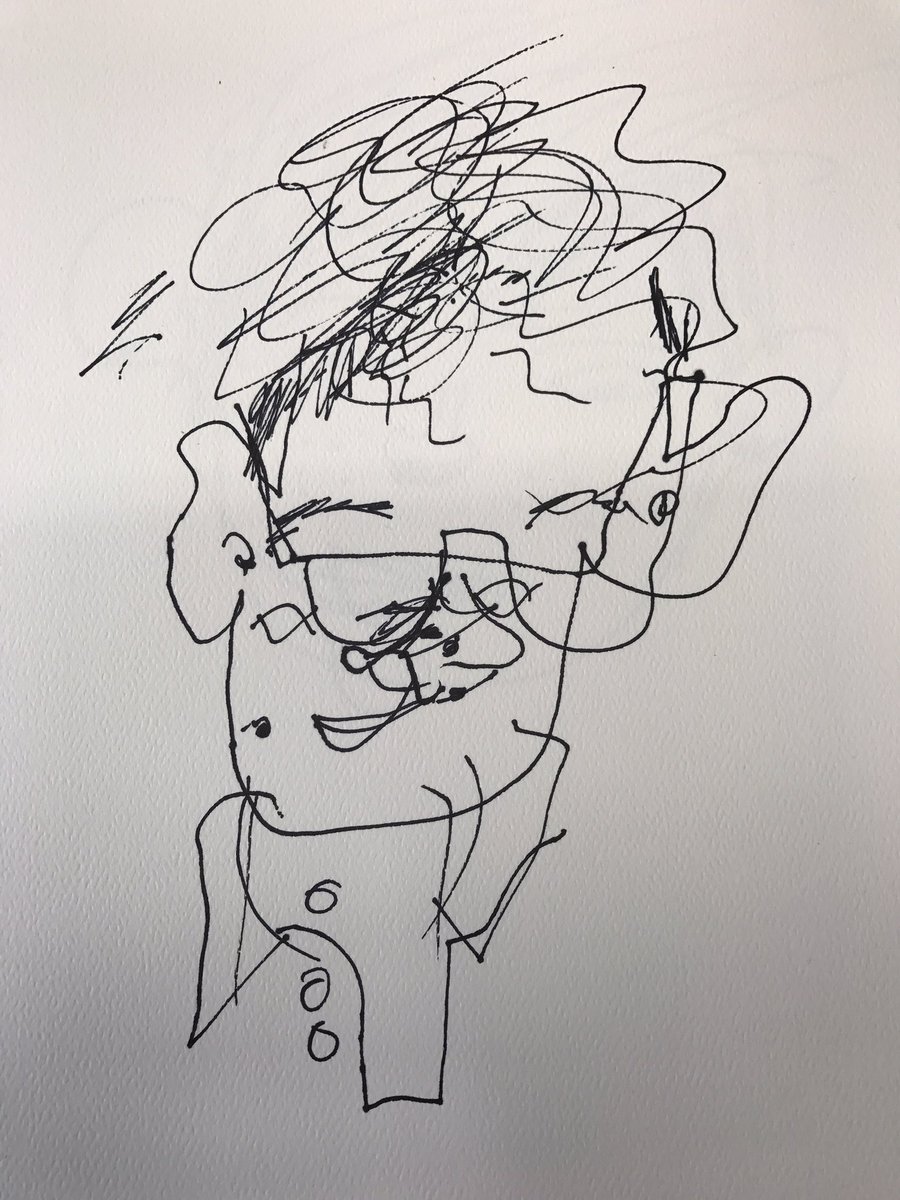 HMMeinen's tweet photo. #blindcontourlinedrawing #grade7art #rvis_art #RVISionaries https://t.co/xBHcrpShc3
