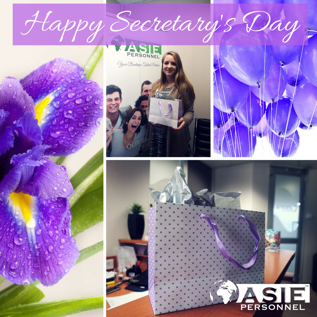 AsiePersonnel's tweet photo. Happy Secretary's Day Ashley thank you for being our #SuperAssistant, #AdminQueen and #MasterBarista, you rock!
#ASIETeam #SecretarysDay2017 https://t.co/NVdxV9Qdg3