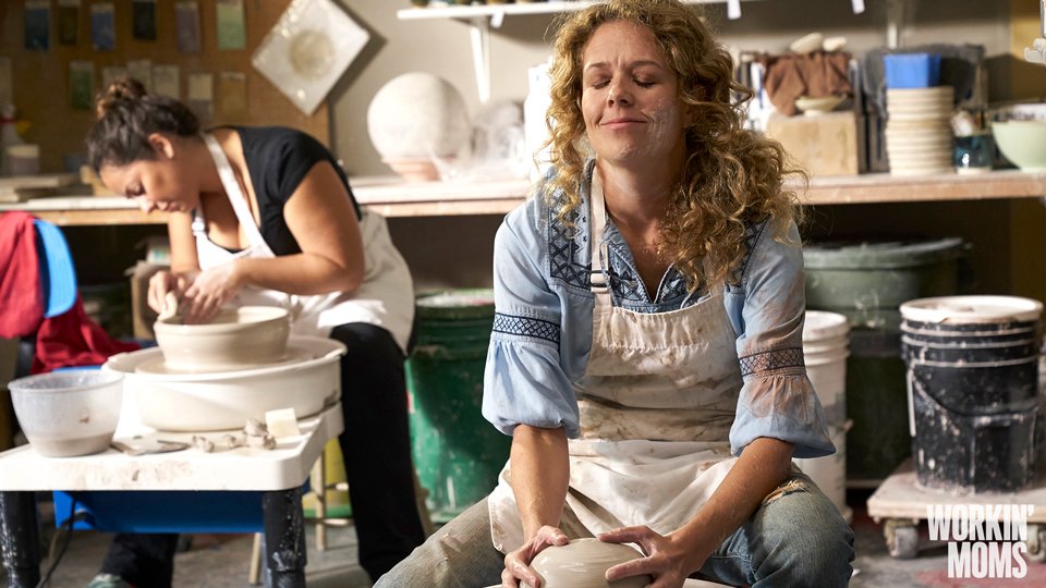 WorkinMoms's tweet photo. Frankie in her happy place #MakingBalls. What? #WCW #WorkinMoms https://t.co/vbwDujzPUI