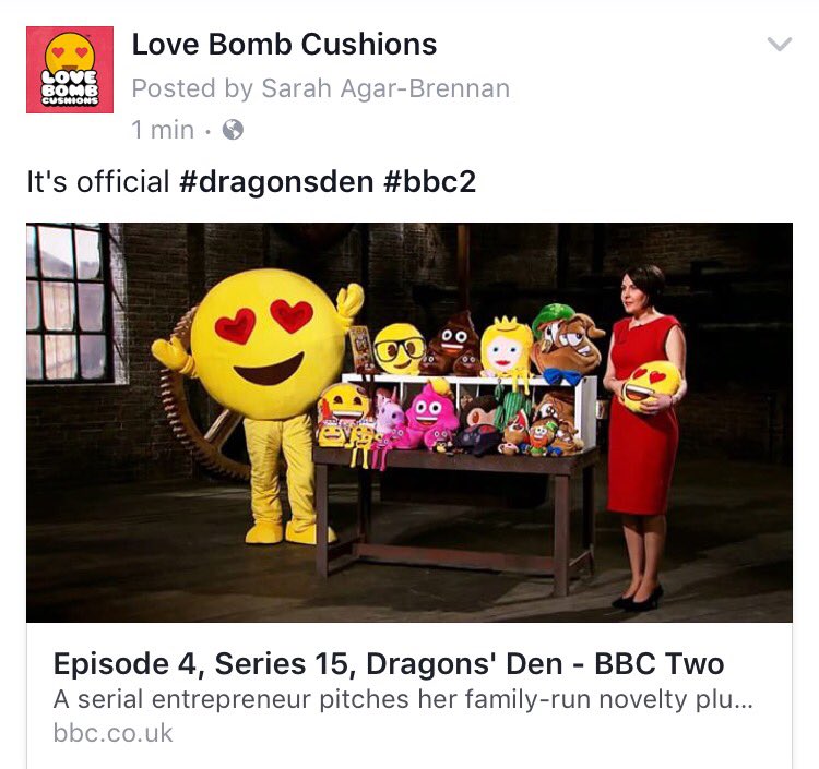 Well it's official...Sarah our founder is on #dragonsden this weekend 😍bbc.co.uk/programmes/b09…