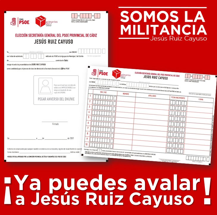 jrcayuso's tweet photo. ¡Comienza la recogida de avales! #SomosLaMilitancia https://t.co/aFUZ25bjsL