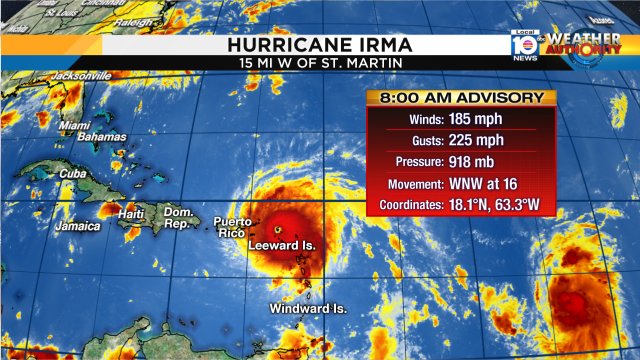 New Advisory is in on Hurricane Irma, still a powerful Category 5 hurricane  passes over St. Martin https://t.co/A5uiZwASUP