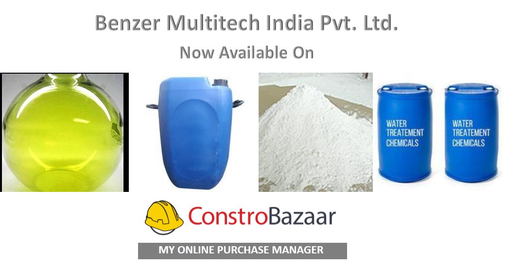ConstroBazaar's tweet photo. All types of Water #Treatment Plant #Chemicals by Benzer Multitech India Pvt. Ltd. are available on #ConstroBazaar. https://t.co/7hdDm0b3Zf https://t.co/WGNSW23eNC