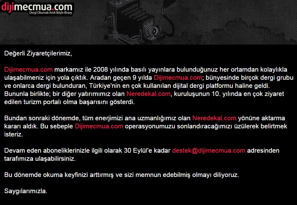 Hoşçakalın...