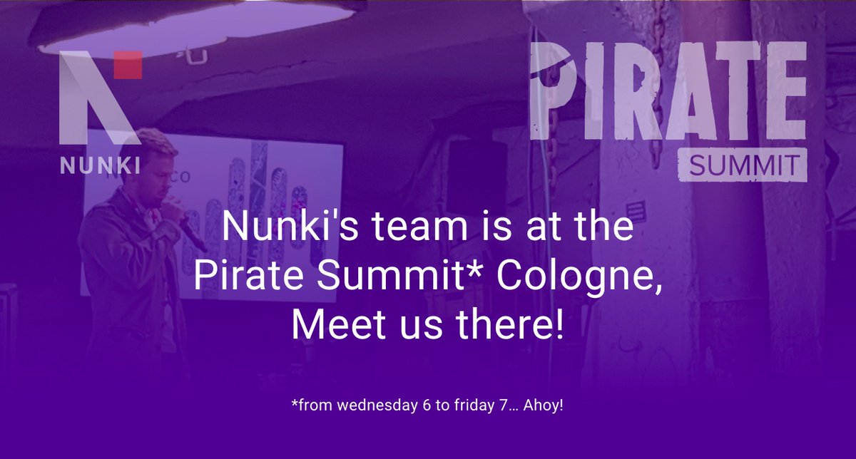 Nunki's team is present at the Pirate Summit Cologne! Come meet us! Ahoy!