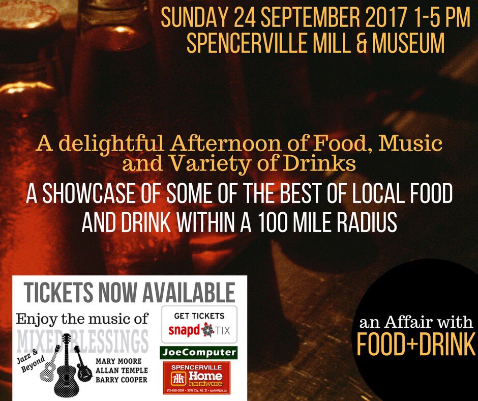 spencervillemil's tweet photo. Join us for an afternoon of Sweet&amp;Savoury tastes &amp; Jazzy tunes! #ottcity #local613 #613foodies #AffairWithFoodAndDrink #TravelToTheTaste https://t.co/jMpwtWxbYY