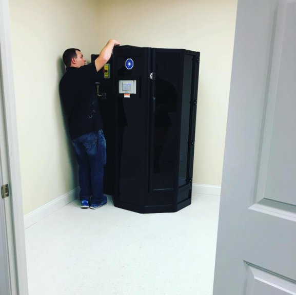 impactcryo's tweet photo. Paul on the job installing @CryoNorth's Impact cryosauna! #ItsChillTime #PoweredByImpact #ImpactInstalls #CustomerOpsTeam https://t.co/0ZI9A94Hsg