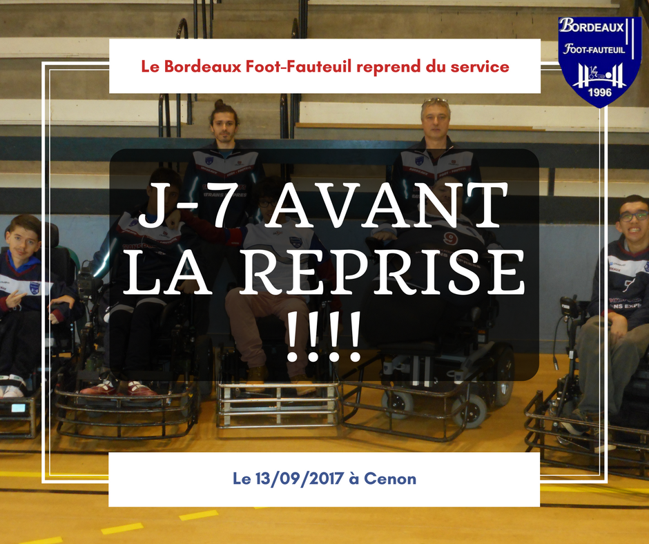 BordeauxFf's tweet photo. Nous reprenons les entrainements ♿⚽ mercredi prochain à 19h30 ! https://t.co/ktuDO2zyhm