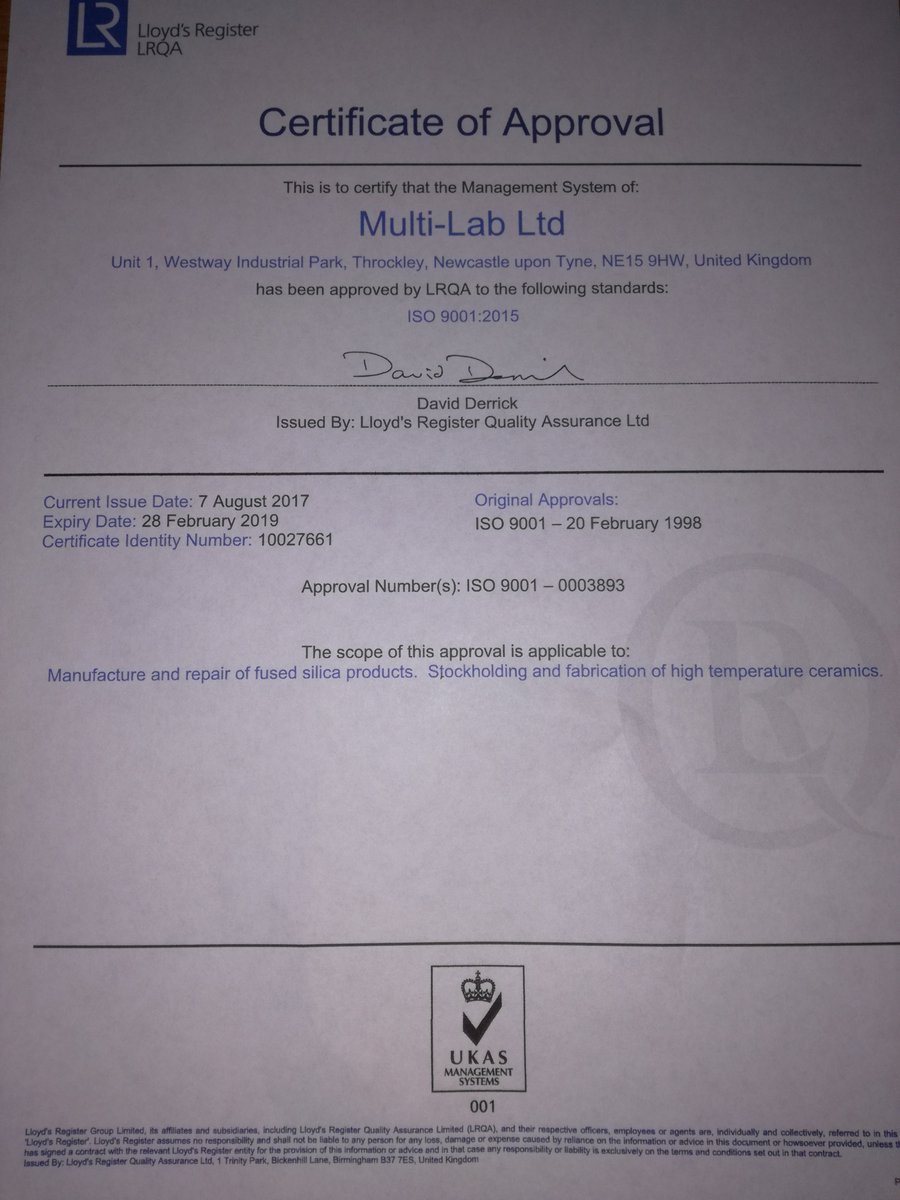#iso9001
Thanks to Paul Jackman MD and Stephen Johnson Quality Manager
ISO 9001:2015 obtained
