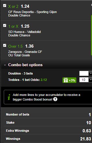 This is our bet for today's matches. Let's have another winner here!