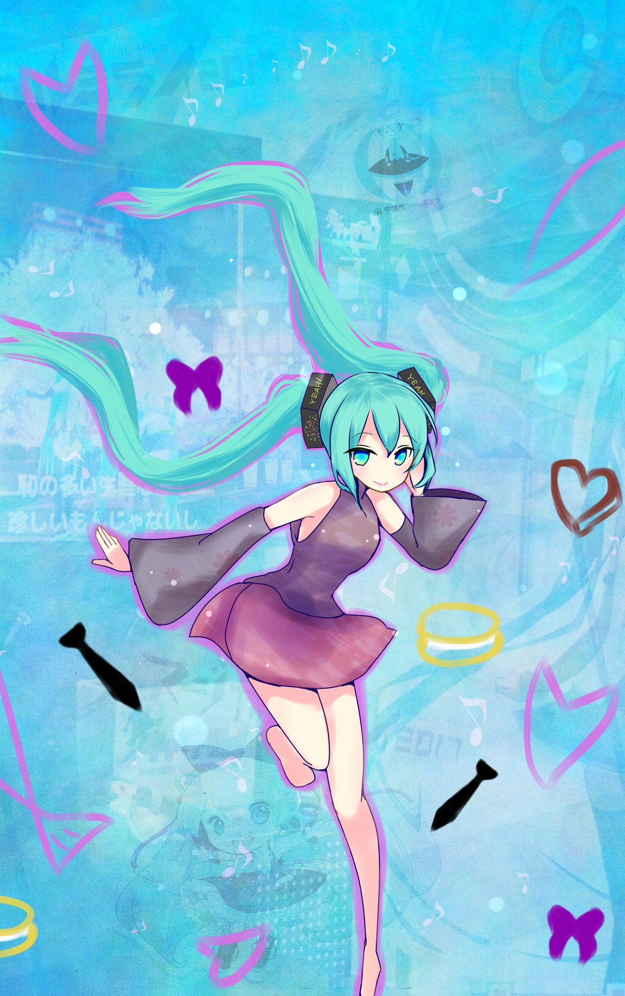 Twitter पर Hiyori 通販中 マジカルミライ記念にスマホ壁紙作りました 少し大きめなのでお好きな位置でどうぞ 2枚目画像は使用例 3枚目含め アイコン等への使用も良識範囲でー マジカルミライ フリー壁紙 フリーアイコン 初音ミク T Co Qb1nuumlbu