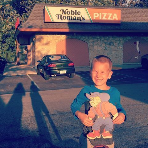 PCSCQuakers's tweet photo. They've reopened! Fans of the Chapel Hill Noble Roman's, including this #QuakerFace, will be happy to know the landmark is back in business! https://t.co/bnRvdkv4dV