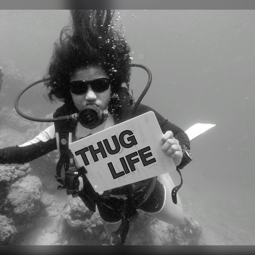 Know Your Divemaster: Sayali, Thug Life! Tickets - bit.ly/uwf-tx   #UnderwaterFest #SayaliGoesUnderwater