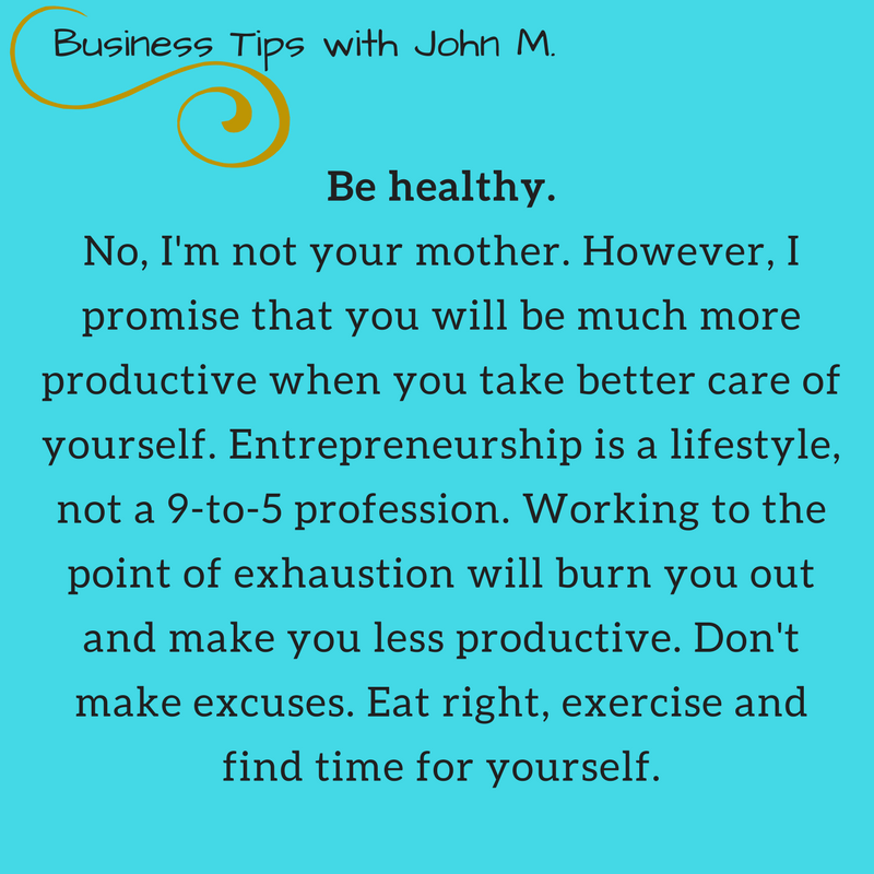 johnMapondera's tweet photo. Be healthy.
No, I'm not your mother. However, I promise that you will be much more productive! #businesstipswithjohn  #worldventures https://t.co/UVVvGNUbES