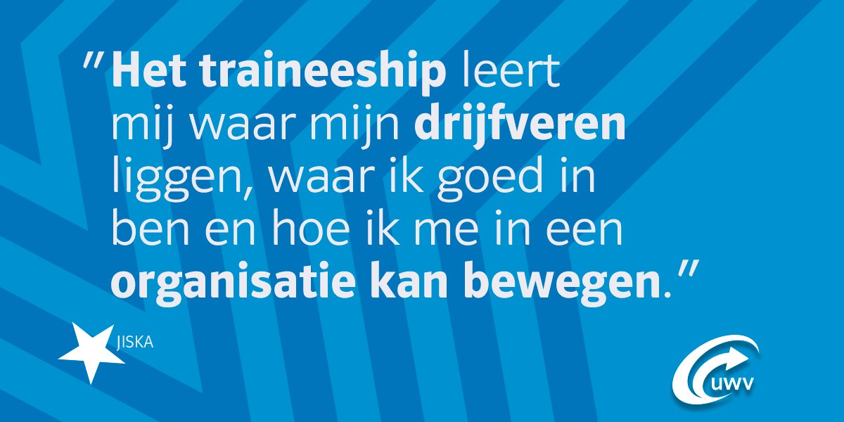 UWVnl's tweet photo. Pas afgestudeerd en ook jezelf verder ontwikkelen? Solliciteer nu voor het traineeship: https://t.co/FB096KMVsJ #UWVtrainees17 https://t.co/IzZbgJJCNy