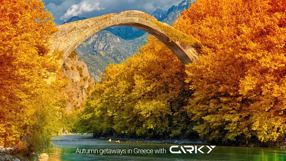 C4rky's tweet photo. This autumn rent the car that best suits your needs with #Carky &amp; travel with style to #Zagoroxoria!🚙#Travel #Greece #carrental #Autumn2017 https://t.co/m35bcRMA74