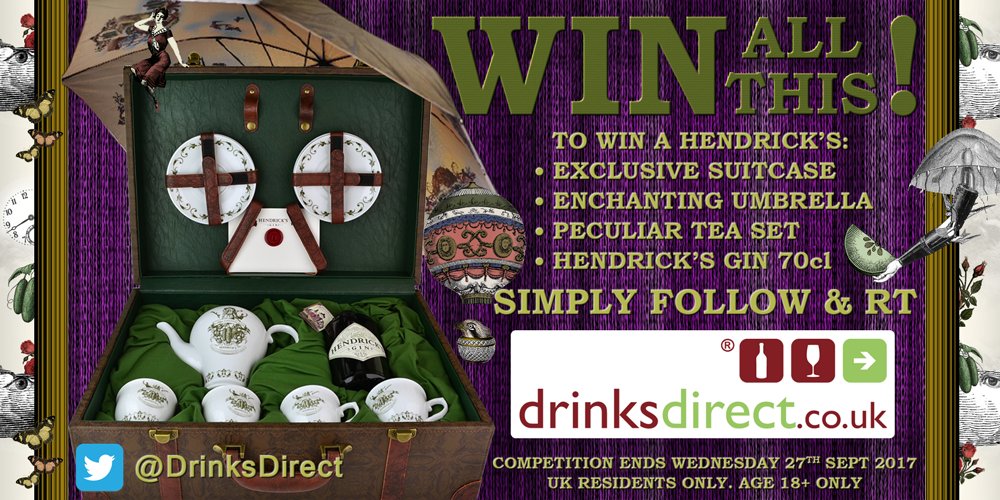 #WinItWednesday! You could #win this curious bundle of fabulous Hendrick's Gin prizes. Simply FOLLOW &amp; RT to enter! #Competition