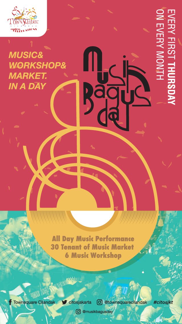 cellinetan's tweet photo. Musik Bagus Day VOL. 9 kembali hadir pd tgll 3 Agustus  mendatang di #citosjkt @townsquarecilandak. Catat &amp; pastikan km dtg bersama tmn km!! https://t.co/gGEDH3N0Aq
