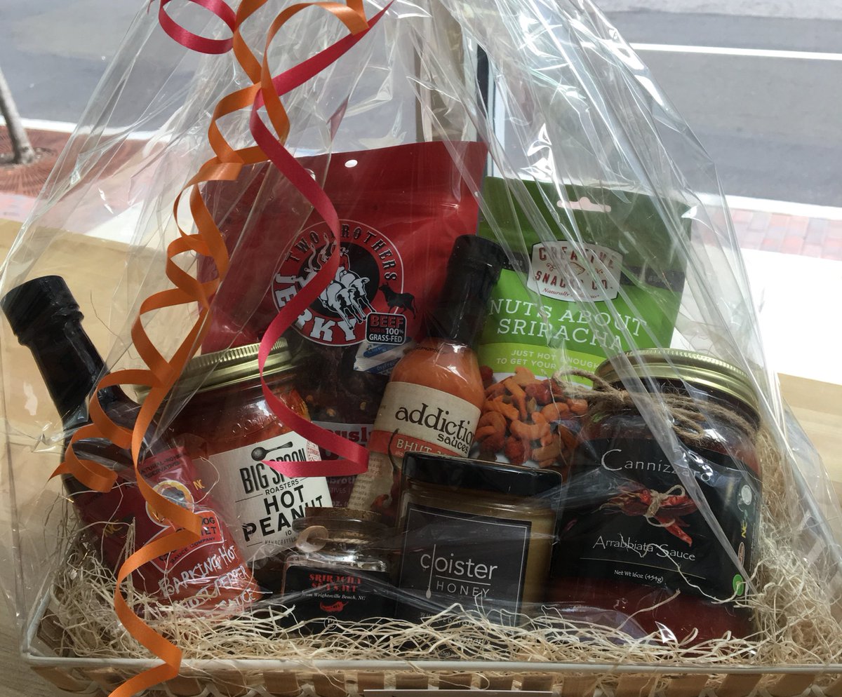 RalProvisions's tweet photo. For that friend that can't get enough Spicy πΆ in their life-y π we've got a π₯ fiery gift basket for them #ncgiftbaskets #hotandlocal https://t.co/91SJ8D2FBs
