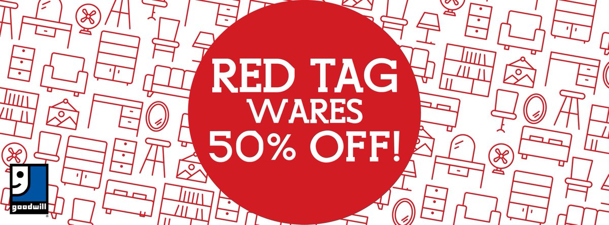 LincolnGoodwill's tweet photo. #Red tag housewares 50% off! #LincolnGoodwill #LNK #colorsale https://t.co/nYy0NBH8EM