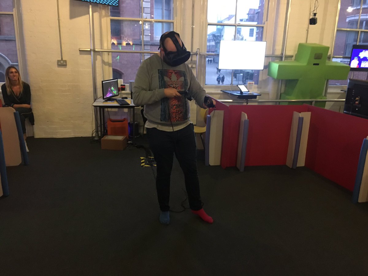 Design team loving the HTC Vive @TheNVA #VR