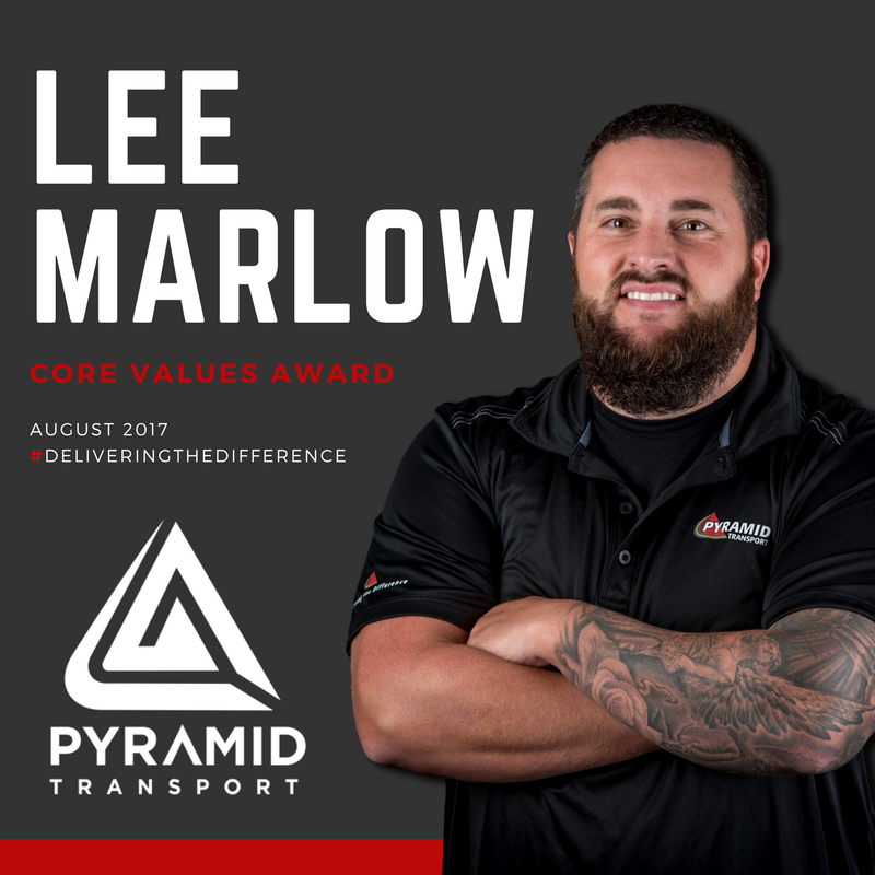PyramidTrans's tweet photo. Congrats Lee Marlow... Pyramid's August CVA Winner! #corevaluesaward #deliveringthedifference https://t.co/z0ahQSO6Hc