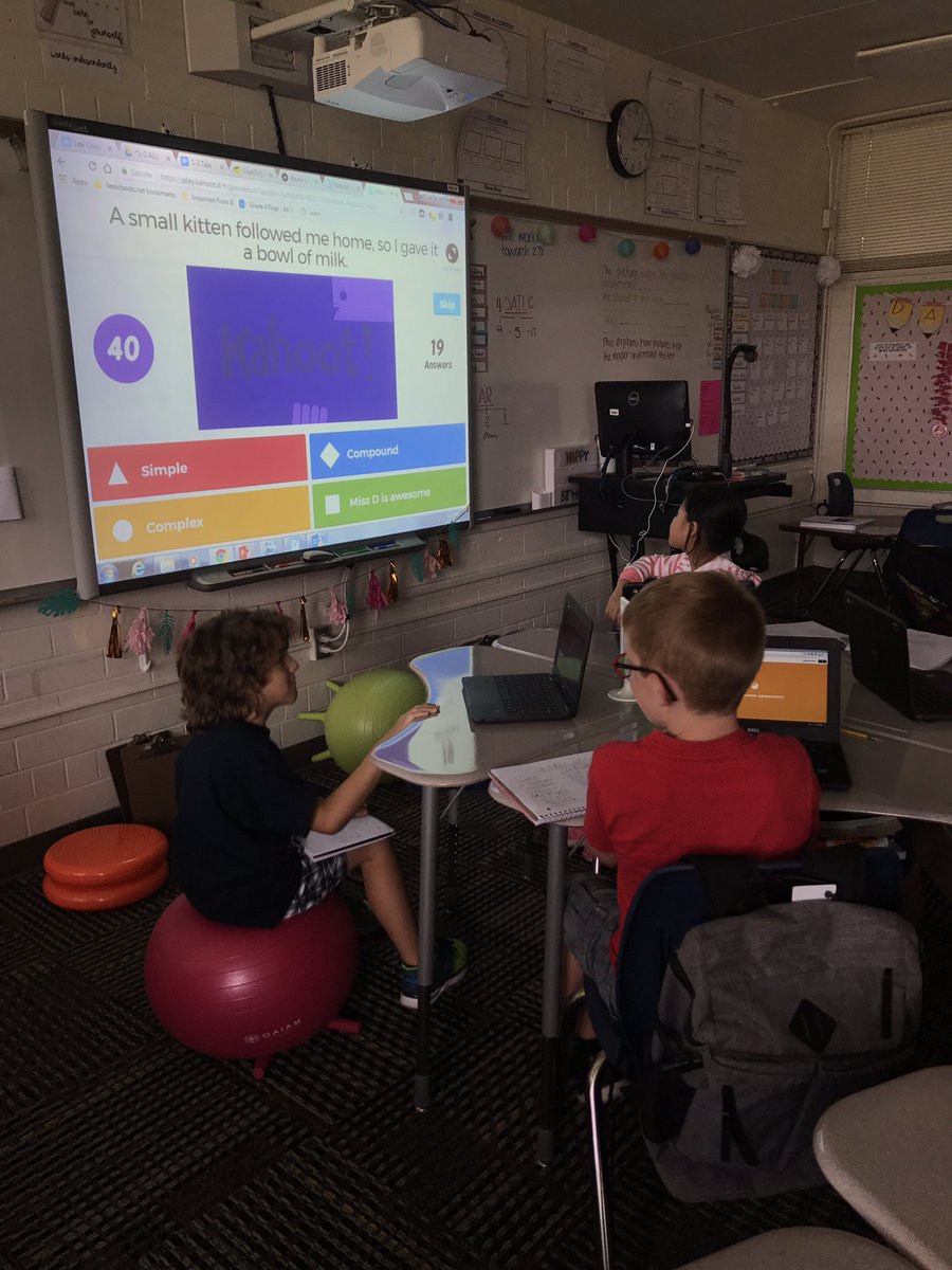 teachingtidbit's tweet photo. Using @GetKahoot during genius hour to practice grammar! #makelearningengaging @TropicIslesElem https://t.co/Al2iRvBwos