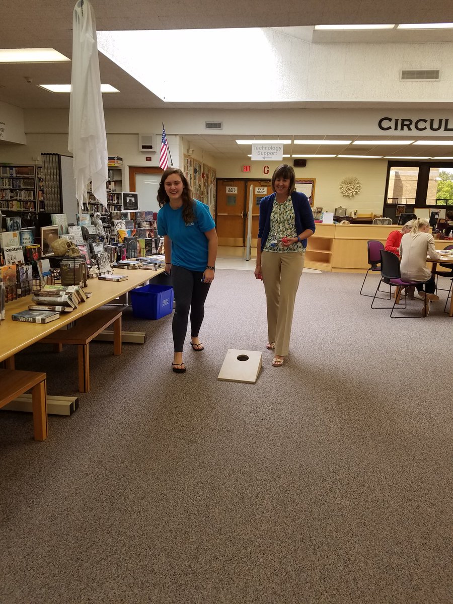 Playing bags during Wellness Wednesday #wearedgn