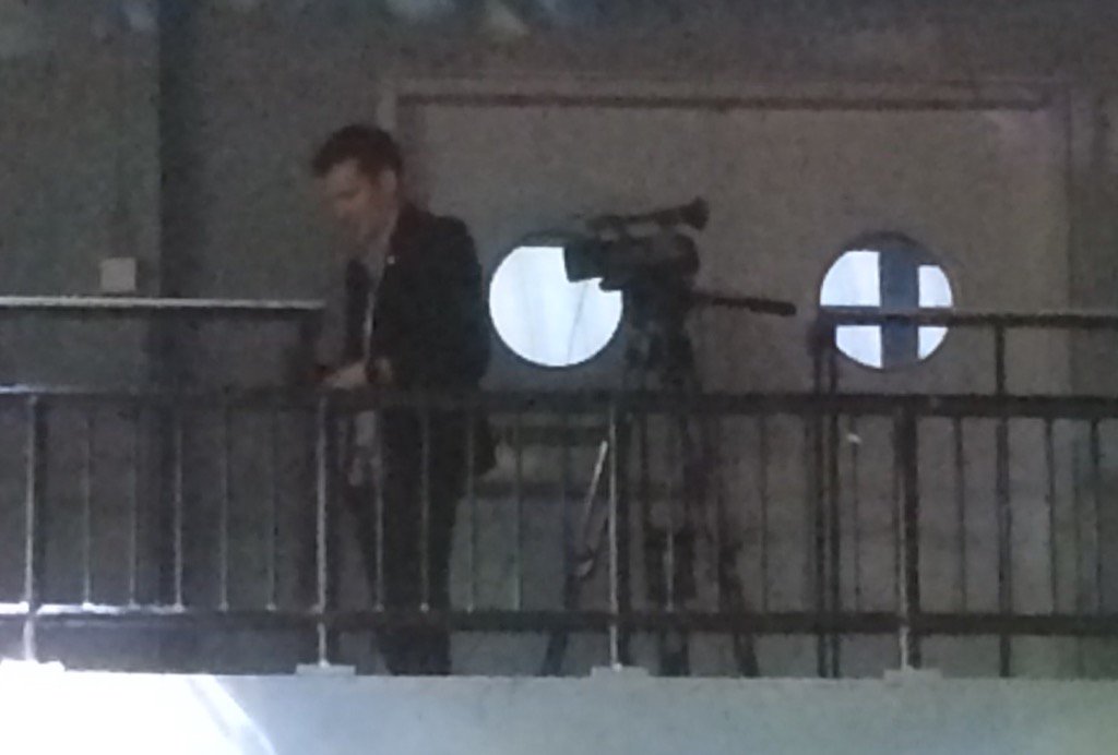 debbaff's tweet photo. @mhawksey scaling the dizzy heights of #altc #spiderman #herobehindthescenes https://t.co/GeaiJy5CzH