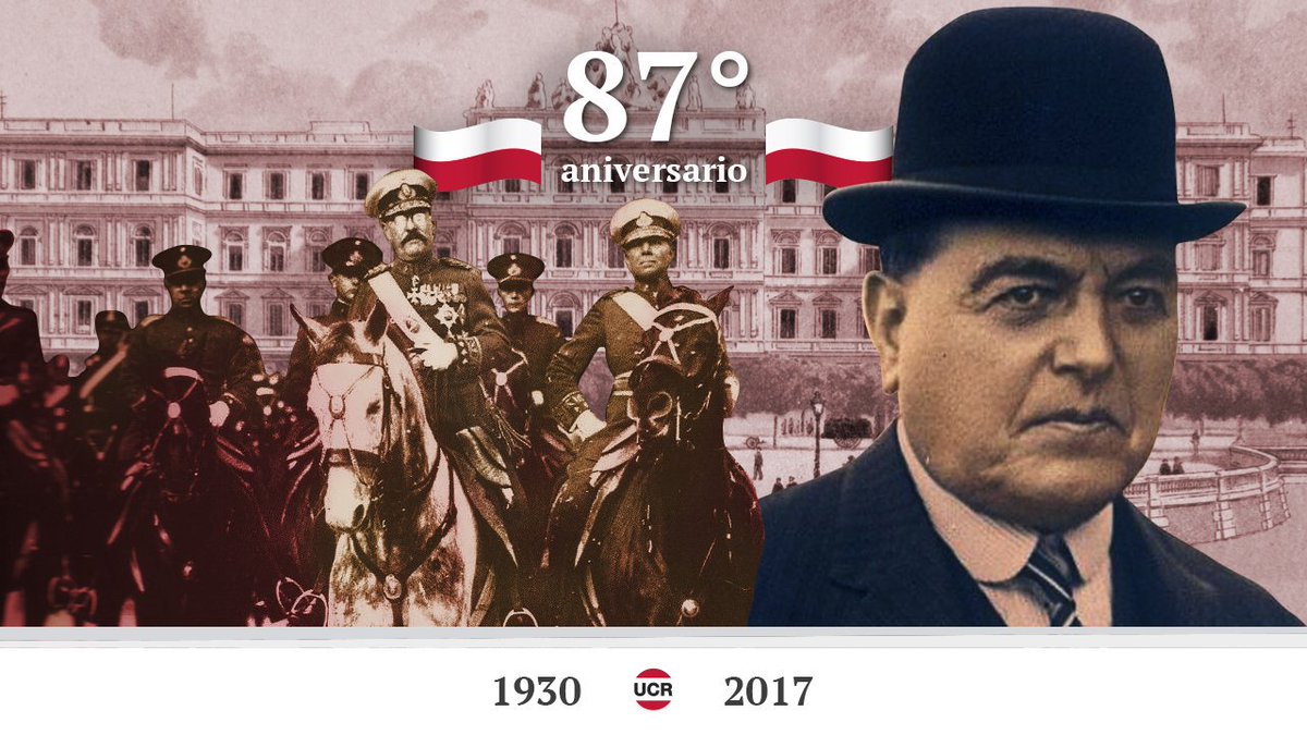 UCRNacional's tweet photo. 87 años del golpe de estado al presidente Hipólito Yrigoyen. Un oscura mancha en la historia argentina. Digamos #DemocraciaParaSiempre. https://t.co/ziyVIIfxel