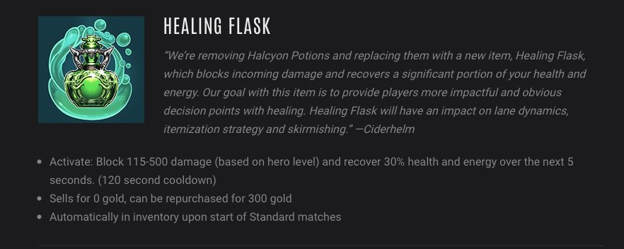 HEALING POTIONS (new patch note)