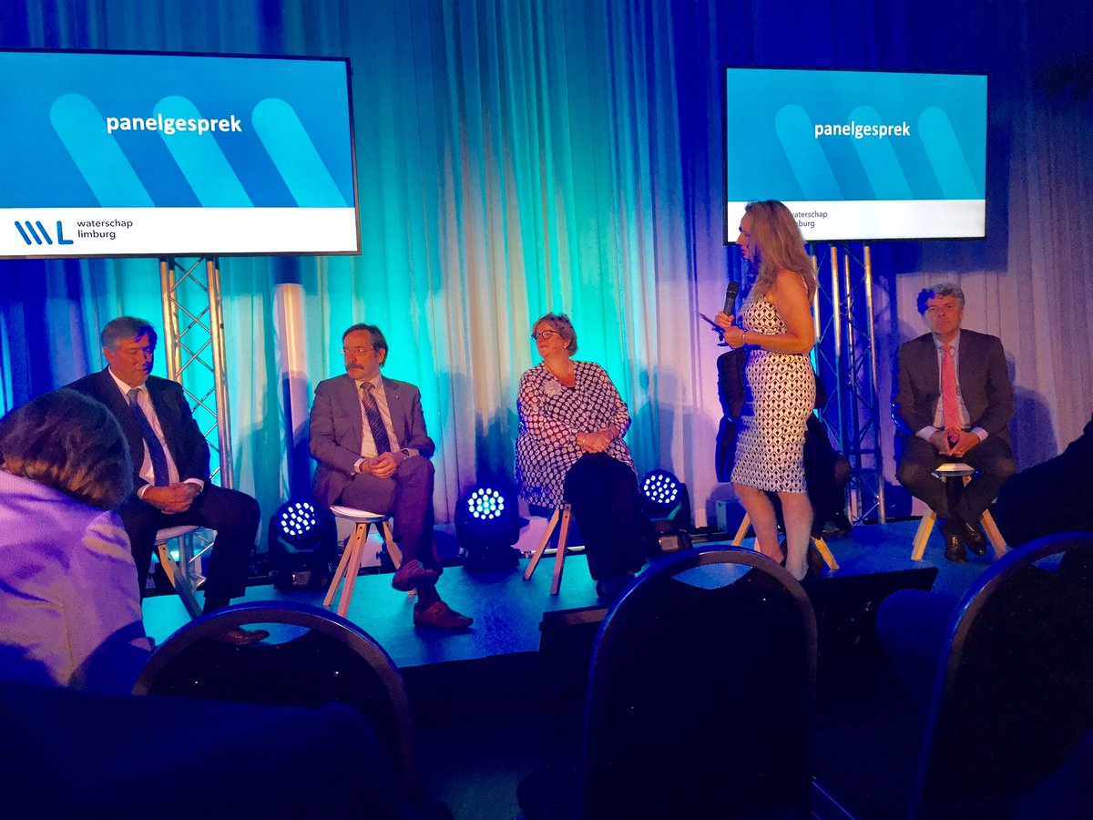 Afsluitende paneldiscussie, van een interessante middag bij het Waterschap Limburg. Conclusie: urgentie voor nog meer samenwerking.