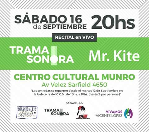 #Recital Trama Sonora, músicos c/discap + Mr Kite juntos !! Rock nacional y toda la discografia de Los Beatles <a href="/FelipeColombo/">Felipe Colombo</a> te esperamos!