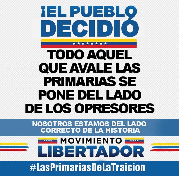 MerceP91's tweet image. tome pa que lleve, no te vistas que nos vas, nos cansamos de ti @HenriFalconLara y de la MUD #LasPrimariasDeLaTraicion